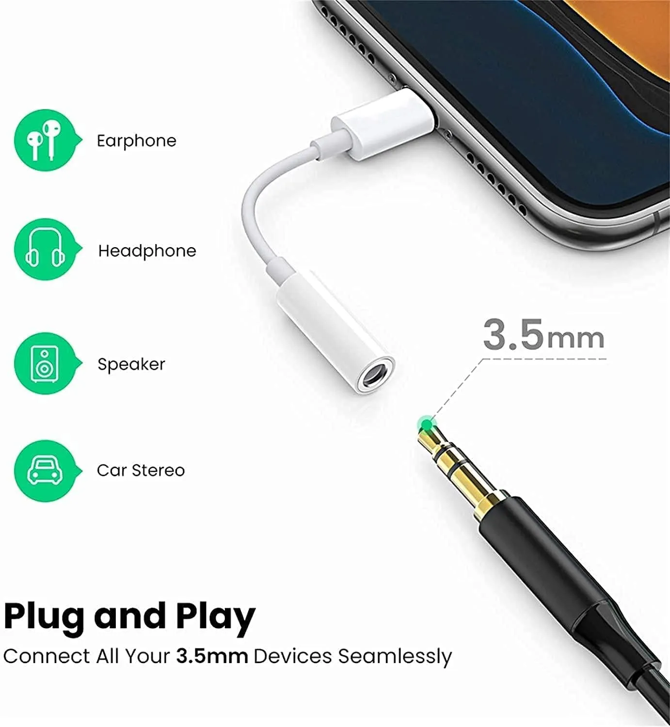 Lightning to 3.5 mm Headphone Jack Adapter