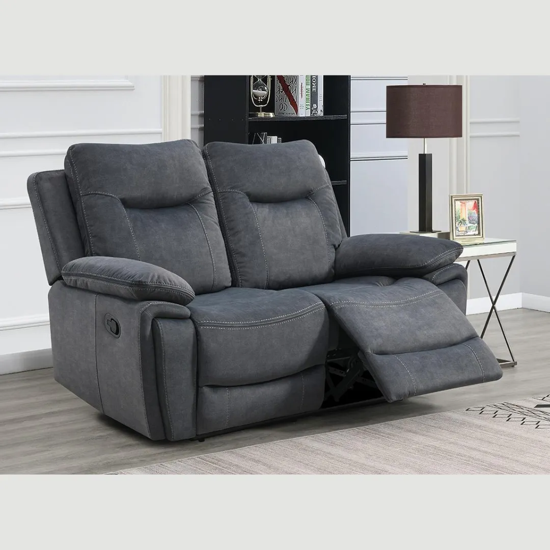 Living Room Grey Recliner Set