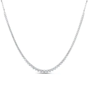 Luminesce Lab Grown 2 Carats Diamond Cable Chain Necklace in 9ct White Gold