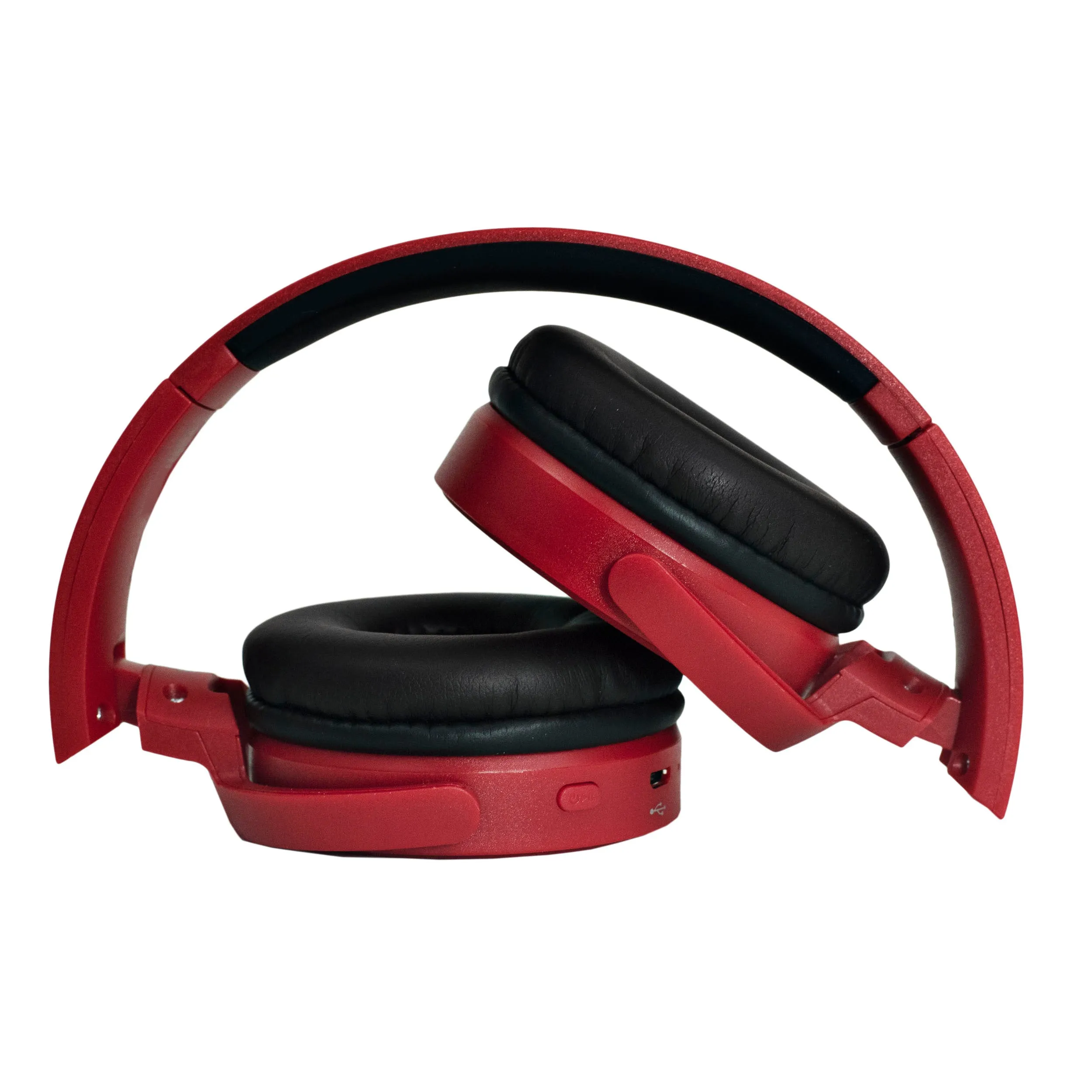 Magnavox MBH542-RD Bluetooth Wireless Foldable Stereo Headphones in Red