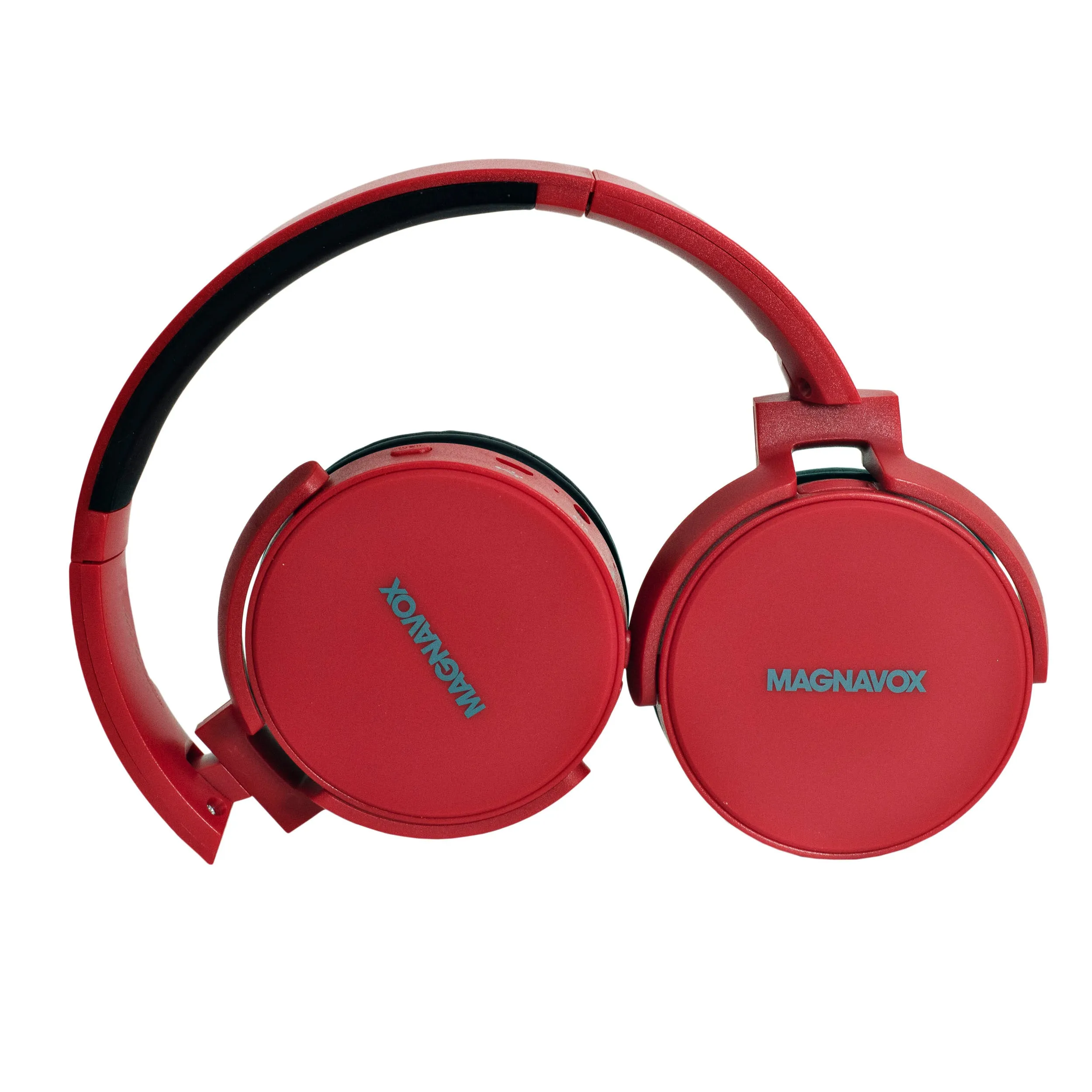 Magnavox MBH542-RD Bluetooth Wireless Foldable Stereo Headphones in Red