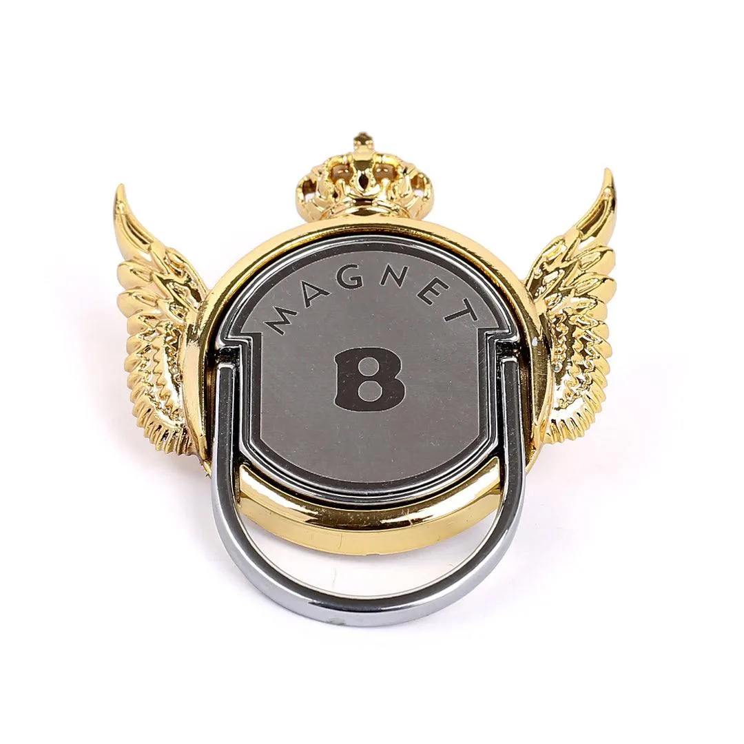 Magnet Crown Wings Ring Phone Holder- Gold