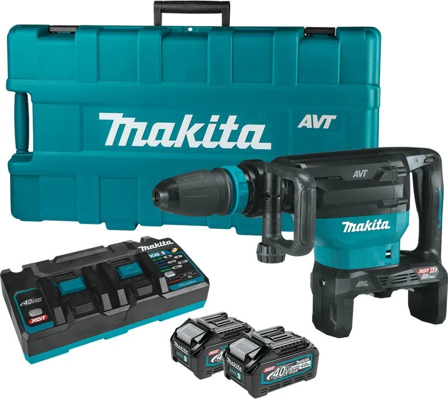 Makita (GMH02PM) 80V max (40V max X2) XGT® Brushless  28 lb. AVT® Demolition Hammer Kit