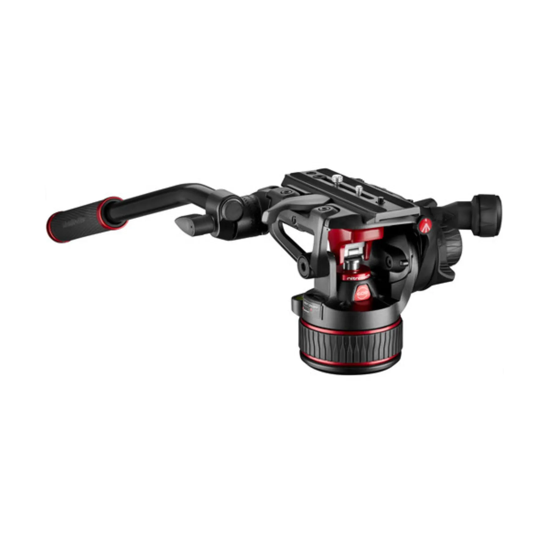 Manfrotto 608 Nitrotech Fluid Video Head and Aluminum Twin Leg Tripod with Ground Spreader