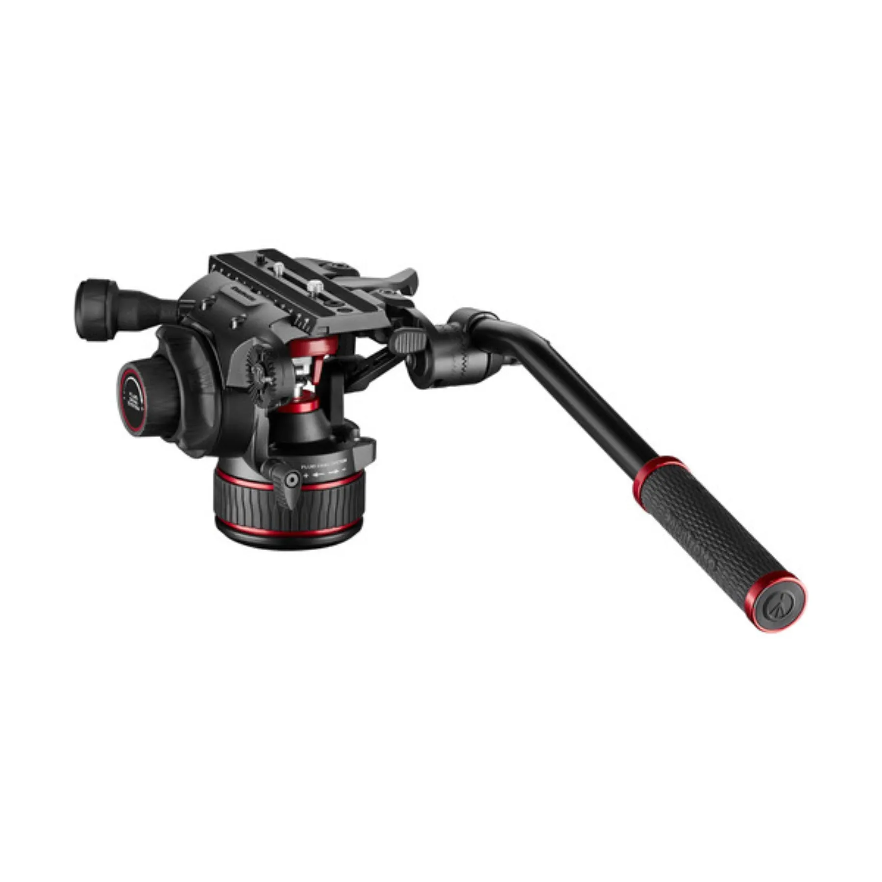 Manfrotto 608 Nitrotech Fluid Video Head and Aluminum Twin Leg Tripod with Ground Spreader