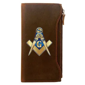 Master Mason Blue Lodge Wallet - Credit Card Holder Leather