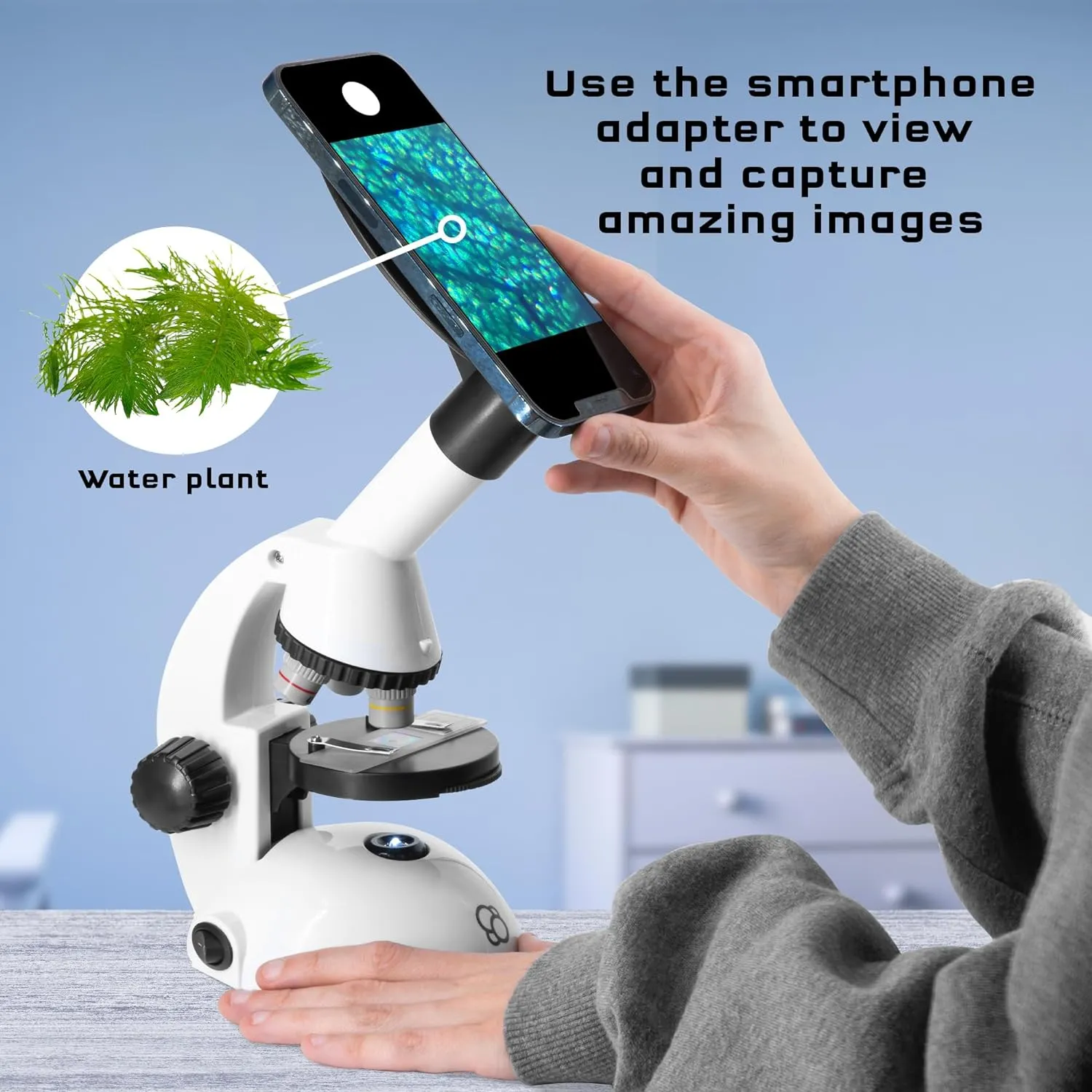 Microscope with Smart Phone Adapter