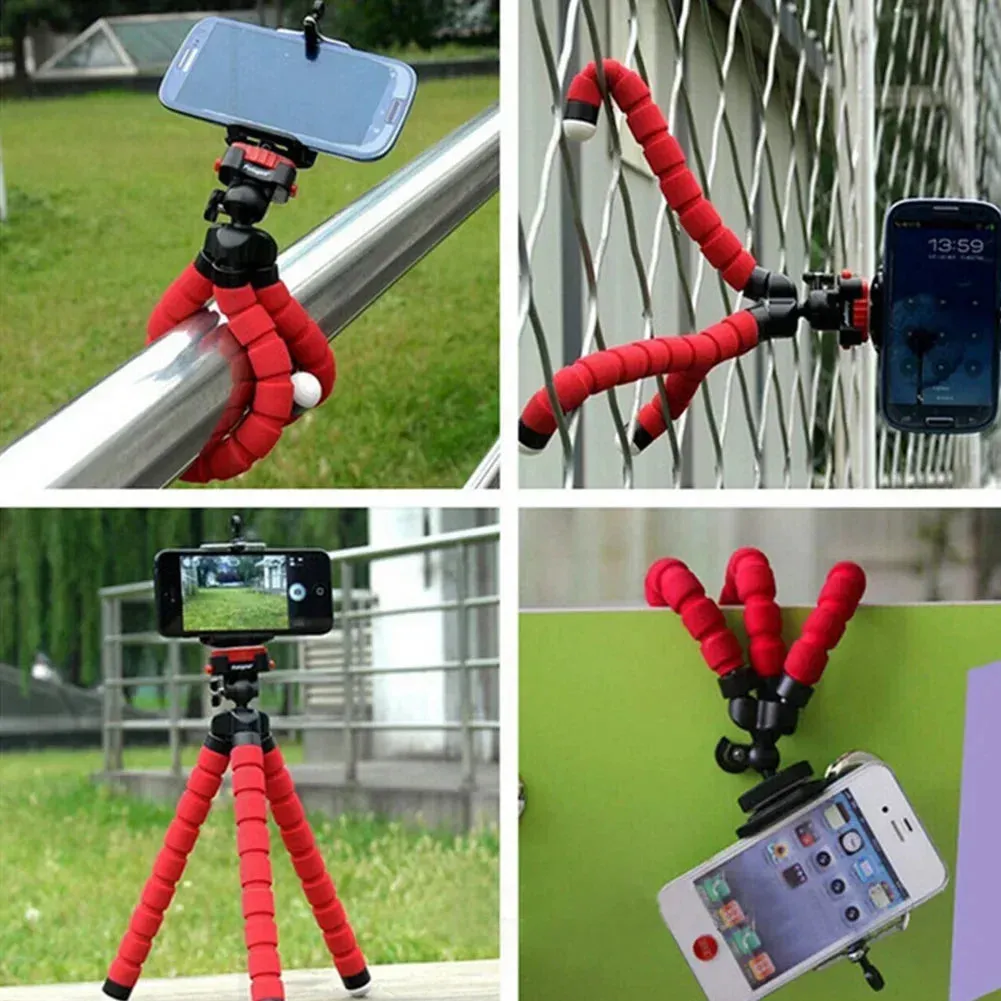 Mini Flexible Sponge Octopus Tripod for IPhone Samsung Xiaomi Huawei Mobile Phone Smartphone for Gopro 9 8 7 Camera Phone.