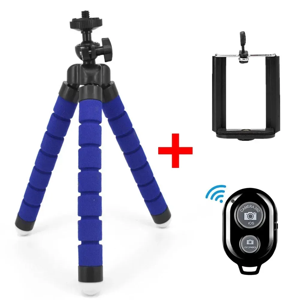 Mini Flexible Sponge Octopus Tripod for IPhone Samsung Xiaomi Huawei Mobile Phone Smartphone for Gopro 9 8 7 Camera Phone.