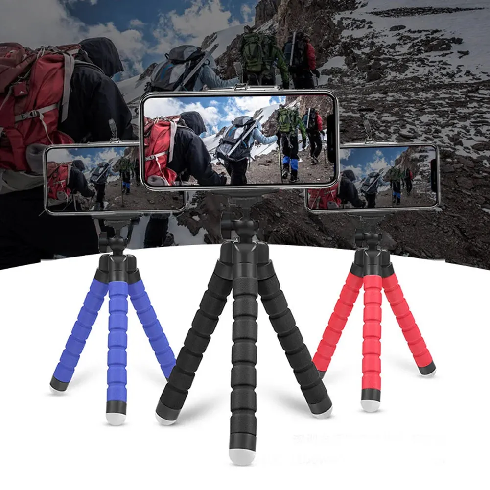 Mini Flexible Sponge Octopus Tripod for IPhone Samsung Xiaomi Huawei Mobile Phone Smartphone for Gopro 9 8 7 Camera Phone.