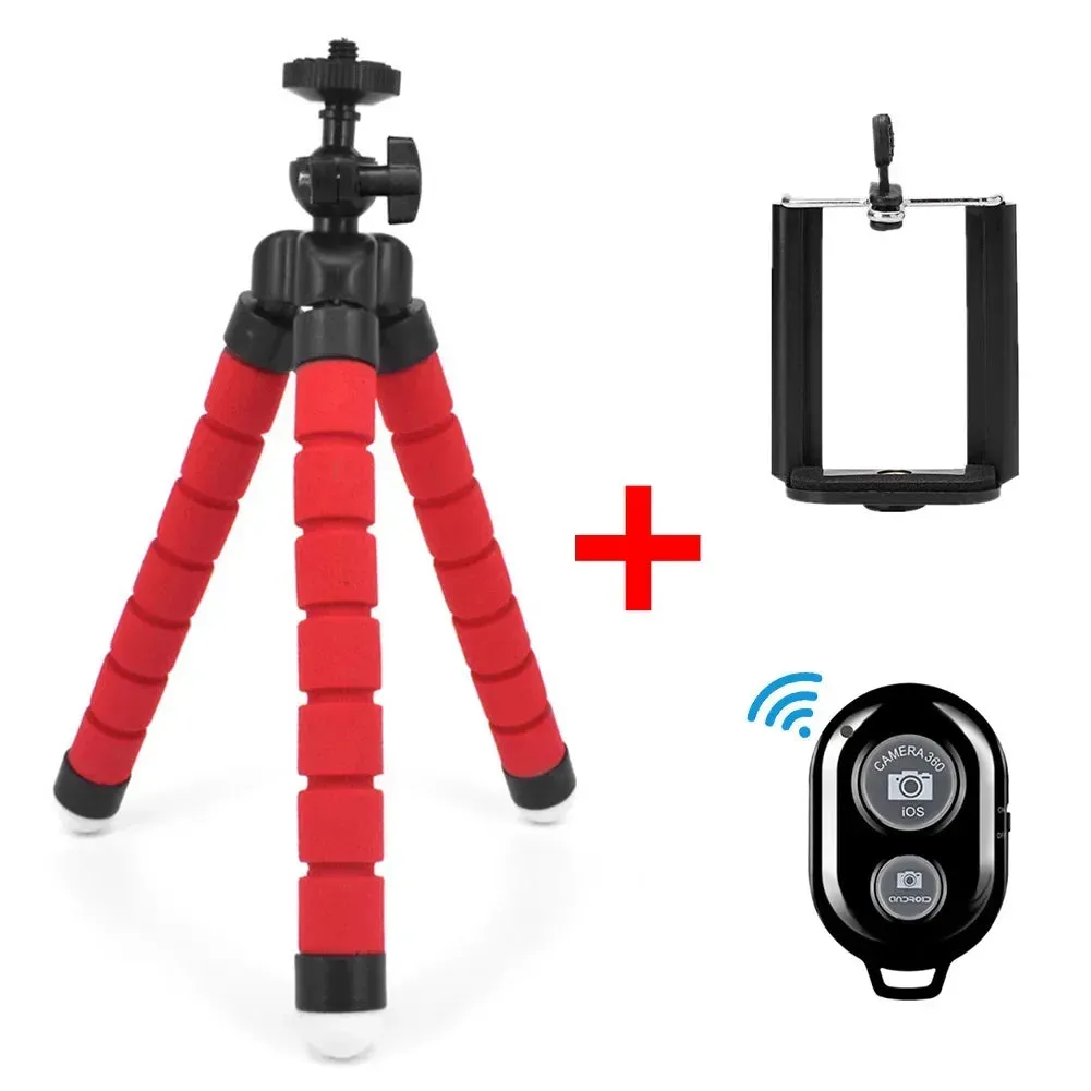 Mini Flexible Sponge Octopus Tripod for IPhone Samsung Xiaomi Huawei Mobile Phone Smartphone for Gopro 9 8 7 Camera Phone.