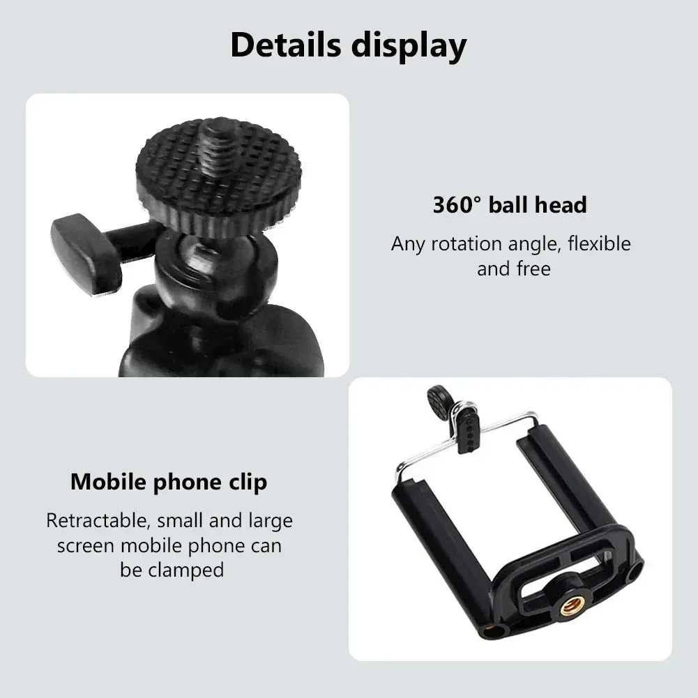 Mini Flexible Sponge Octopus Tripod for IPhone Samsung Xiaomi Huawei Mobile Phone Smartphone for Gopro 9 8 7 Camera Phone.