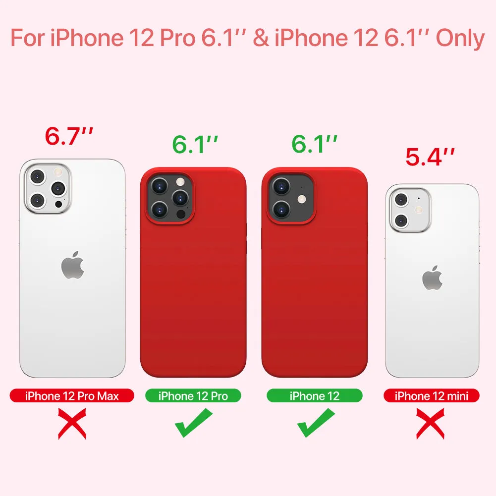 Miracase Compatible with iPhone 12 Case and iPhone 12 Pro Case, Liquid Silicone Gel Rubber Full Body Protection Shockproof Drop Protection Phone Case for iPhone 12/12 Pro 6.1 inch