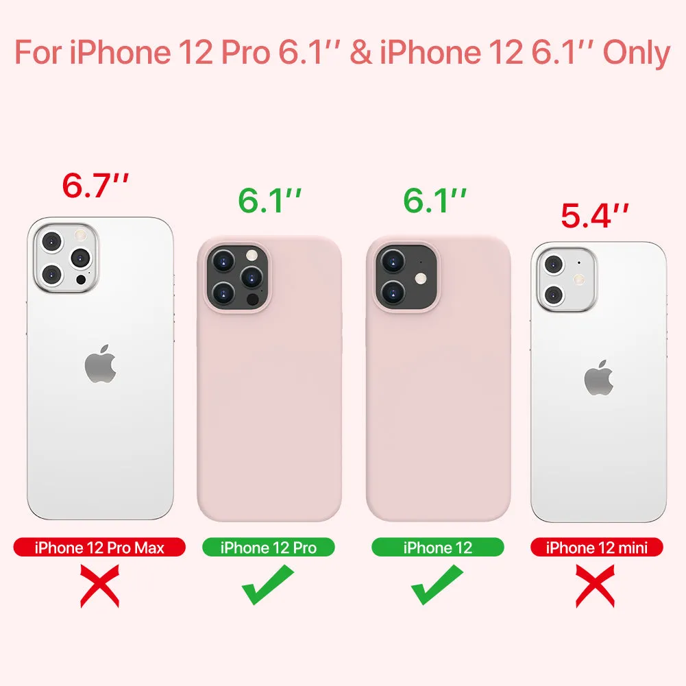 Miracase Compatible with iPhone 12 Case and iPhone 12 Pro Case, Liquid Silicone Gel Rubber Full Body Protection Shockproof Drop Protection Phone Case for iPhone 12/12 Pro 6.1 inch