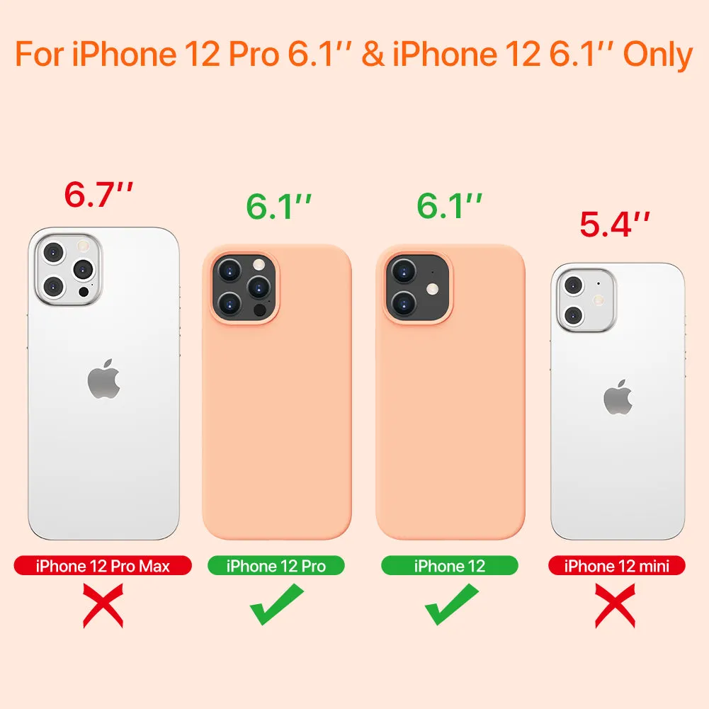 Miracase Compatible with iPhone 12 Case and iPhone 12 Pro Case, Liquid Silicone Gel Rubber Full Body Protection Shockproof Drop Protection Phone Case for iPhone 12/12 Pro 6.1 inch