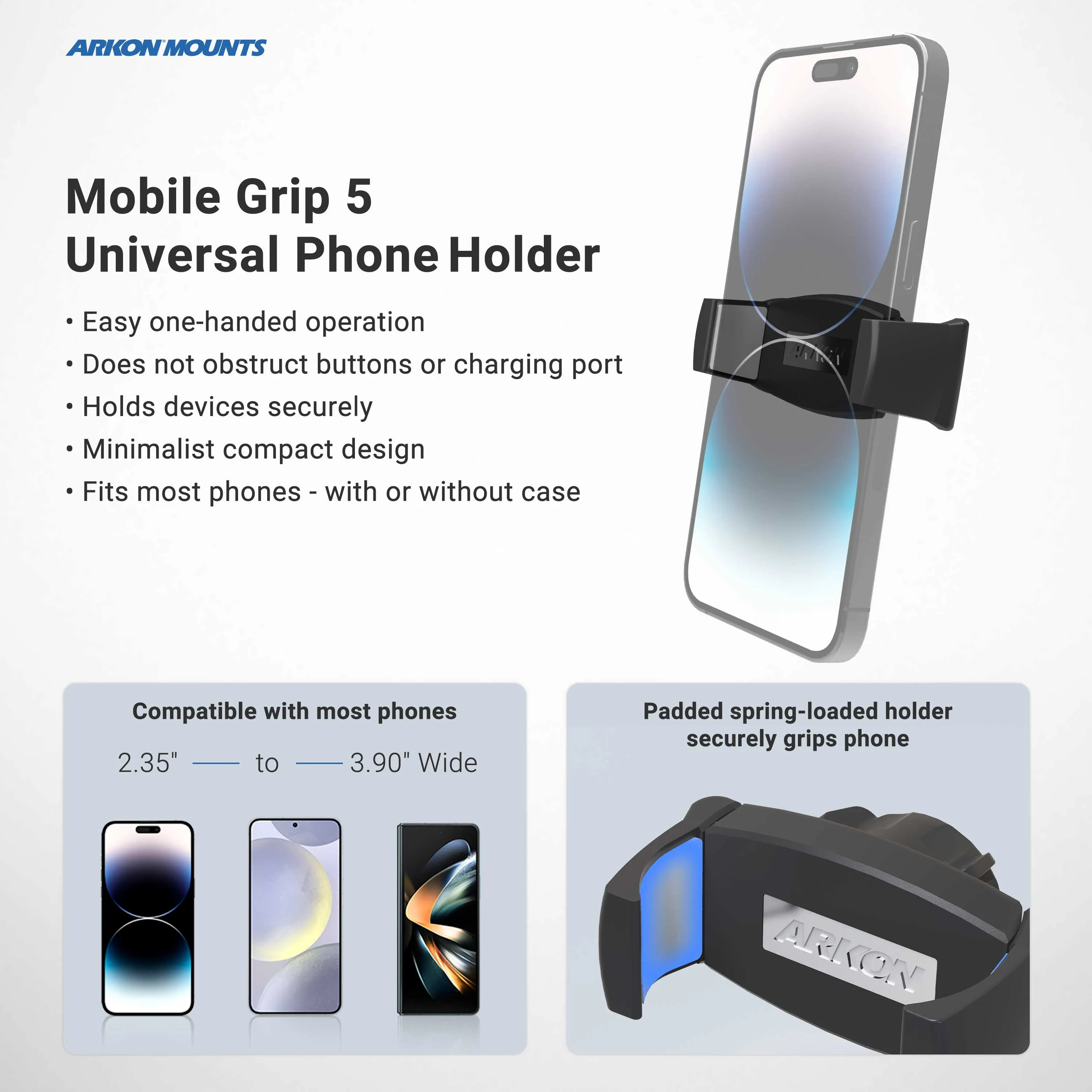 Mobile Grip 5 Tripod Phone Mount for iPhone, Galaxy, and Note