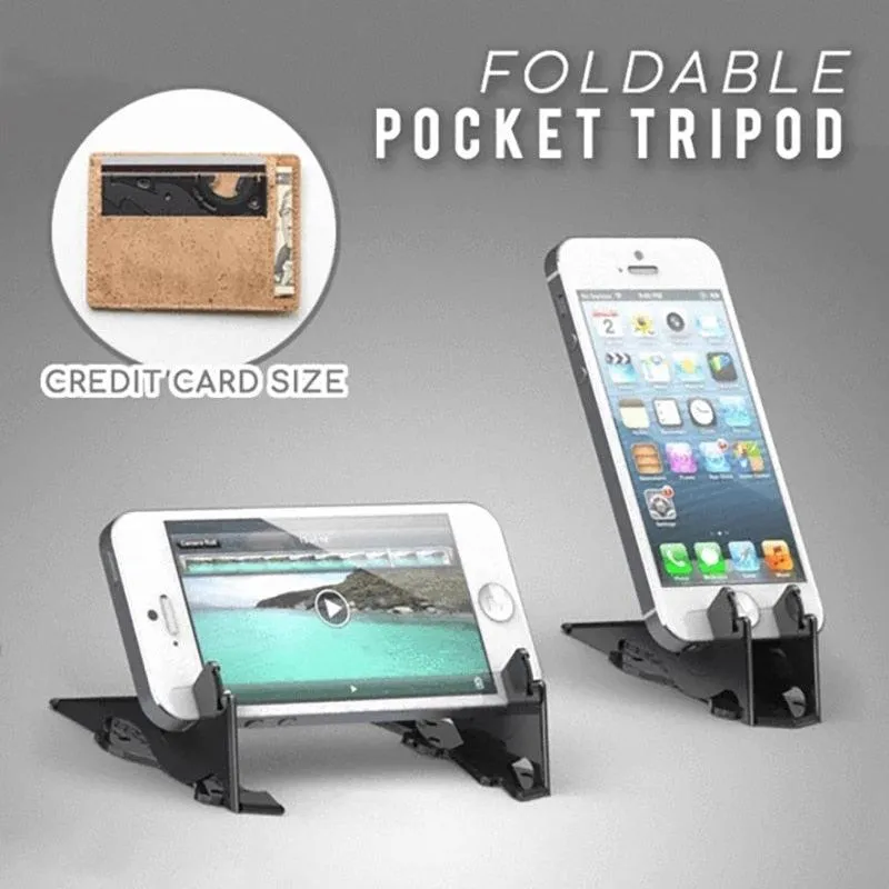 Mobile Phone Hold Adjustment Foldable Rotation Card Pocket Holder Video Tripod Type