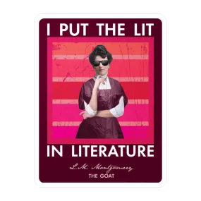 Montgomery Lit in Literature Vinyl Sticker