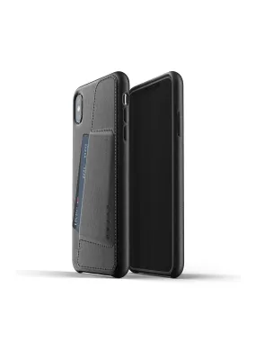 Mujjo Full Leather Wallet Case for iPhone XS Max Black