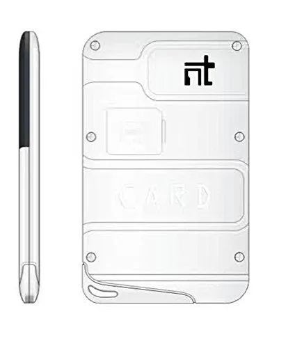 nanotel smart Slimmest 4.5mm Smallest Credit Card Size Lightest Lowest Radiation GSM mobile phone White