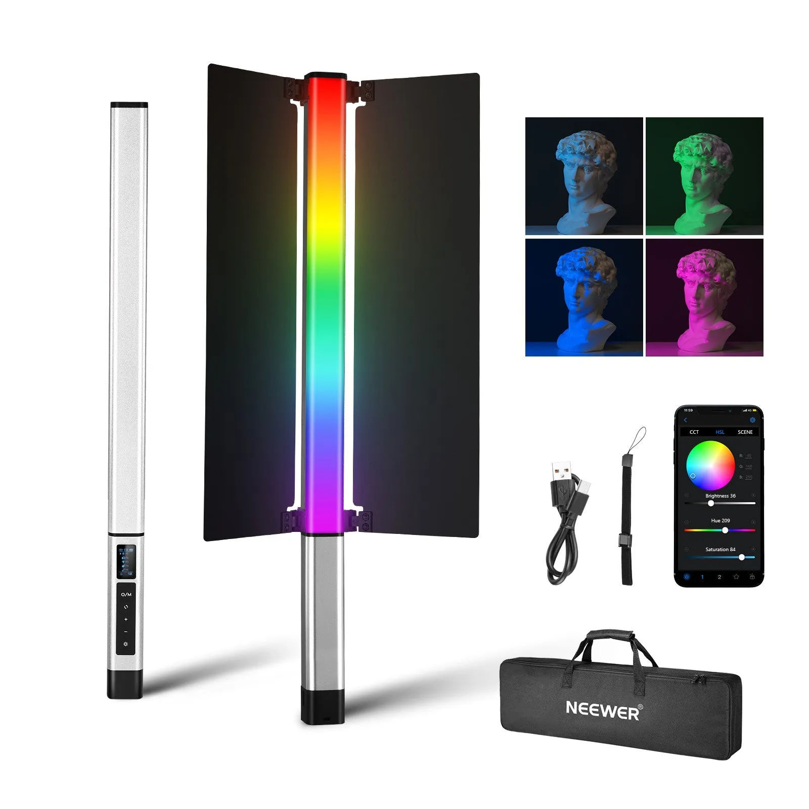 NEEWER CL124 II RGB Handheld LED Light Stick Light Wand