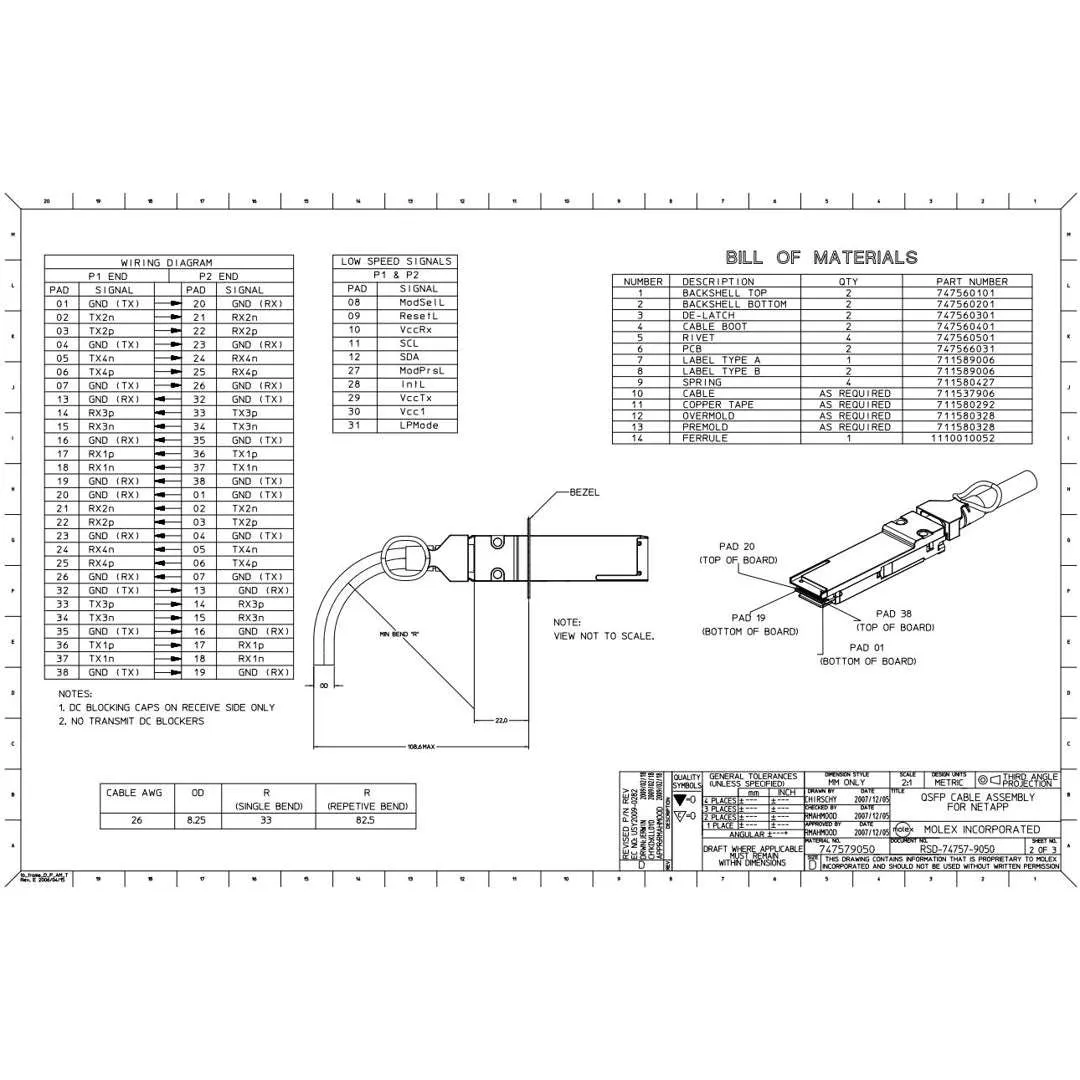 NetApp NO_FRU_Mellanox_MCP1650-H002E26_2m - 2m Data Cable with Plug QSFP56/QSFP56 | NO_FRU_Mellanox_MCP1650-H002E26_