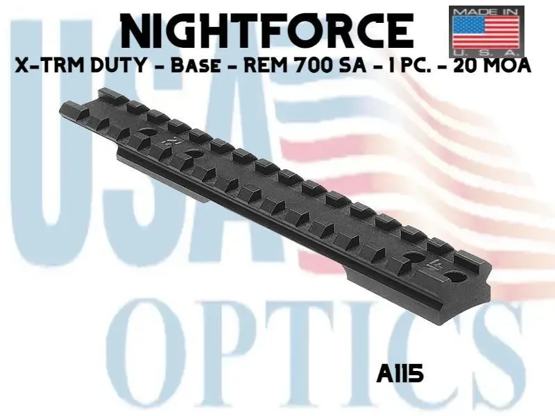 NIGHTFORCE, A115, X-TRM DUTY - Base - REM 700 SA - 1 PC. - 20 MOA