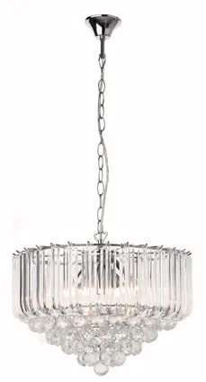 Otis Acrylic Chandelier 415Mm Chrome