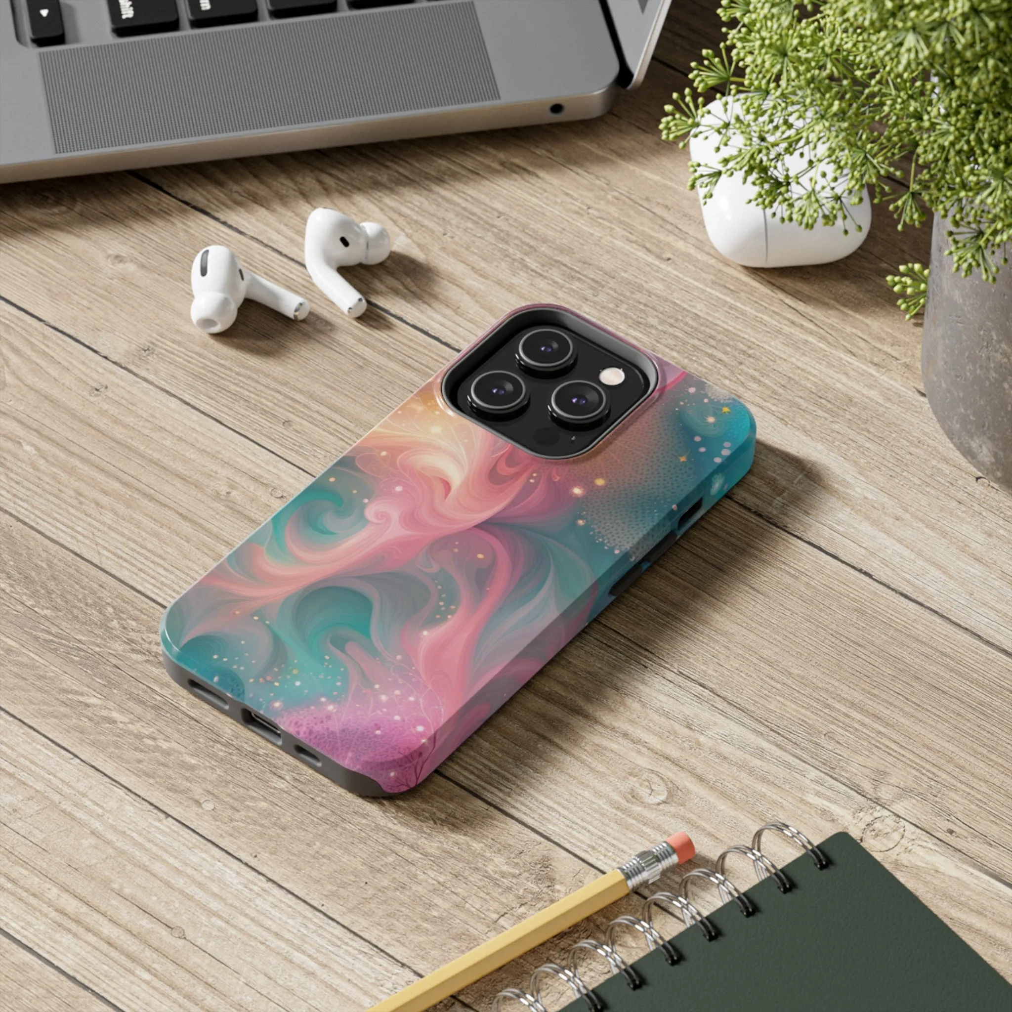 Pastel Pattern Design Tough Phone Case compatible with a large variety of iPhone models, Phone Case, Gift