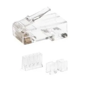 Phone/Data RJ45 Crimp Connectors for Solid/Stranded Cable, 8P8C, 100 pieces