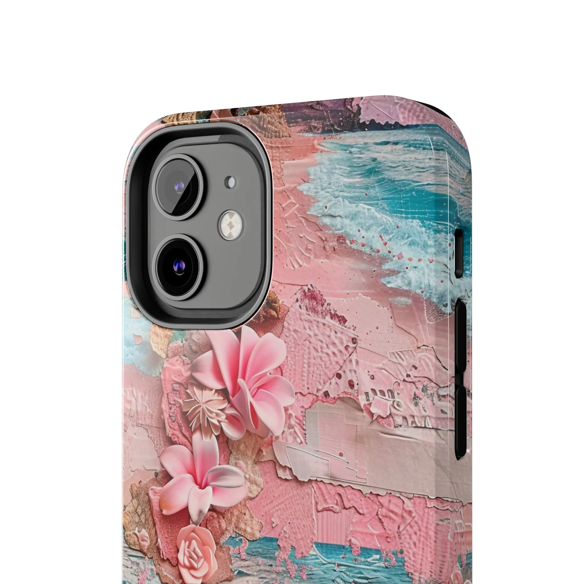 Pink Paradise Beach pattern iPhone Case, Aesthetic Phone Cover, Artsy 3D Design, Protective Phone Cover compatible with a large variety of iPhone models, Phone Case, Gift