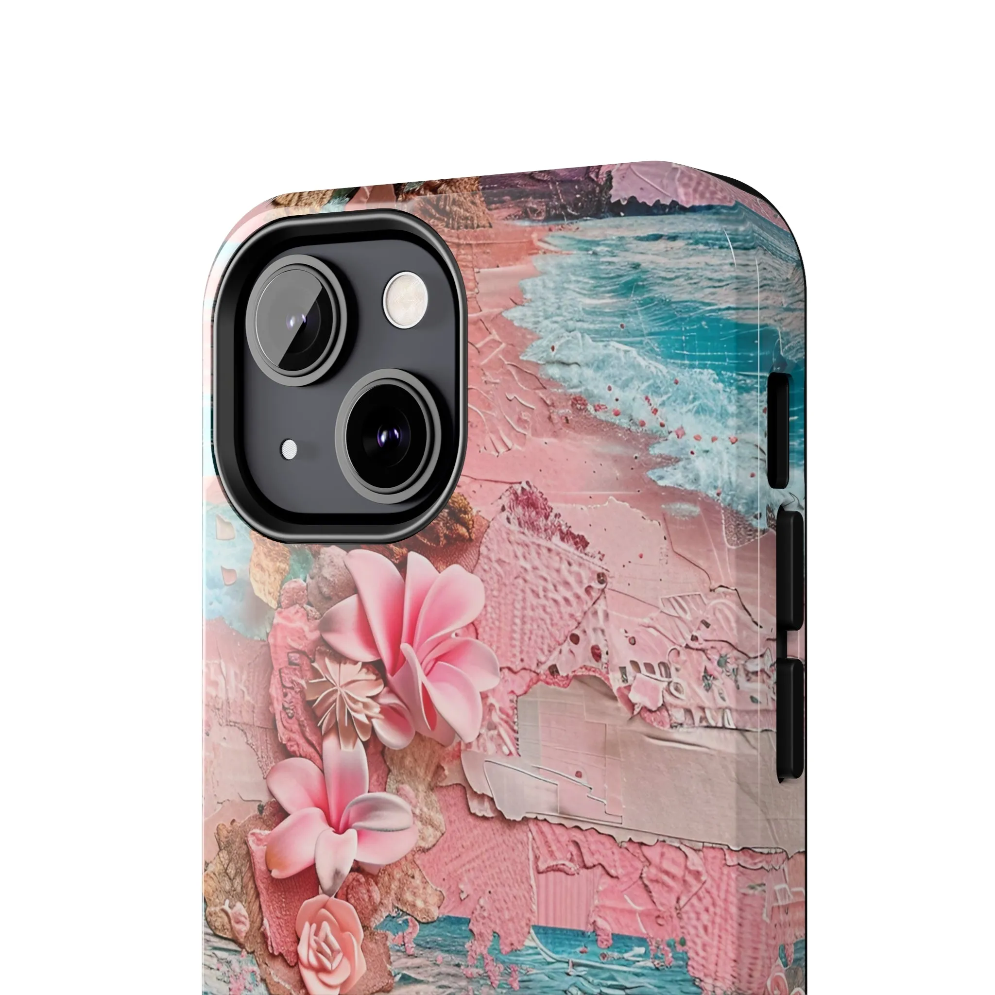 Pink Paradise Beach pattern iPhone Case, Aesthetic Phone Cover, Artsy 3D Design, Protective Phone Cover compatible with a large variety of iPhone models, Phone Case, Gift