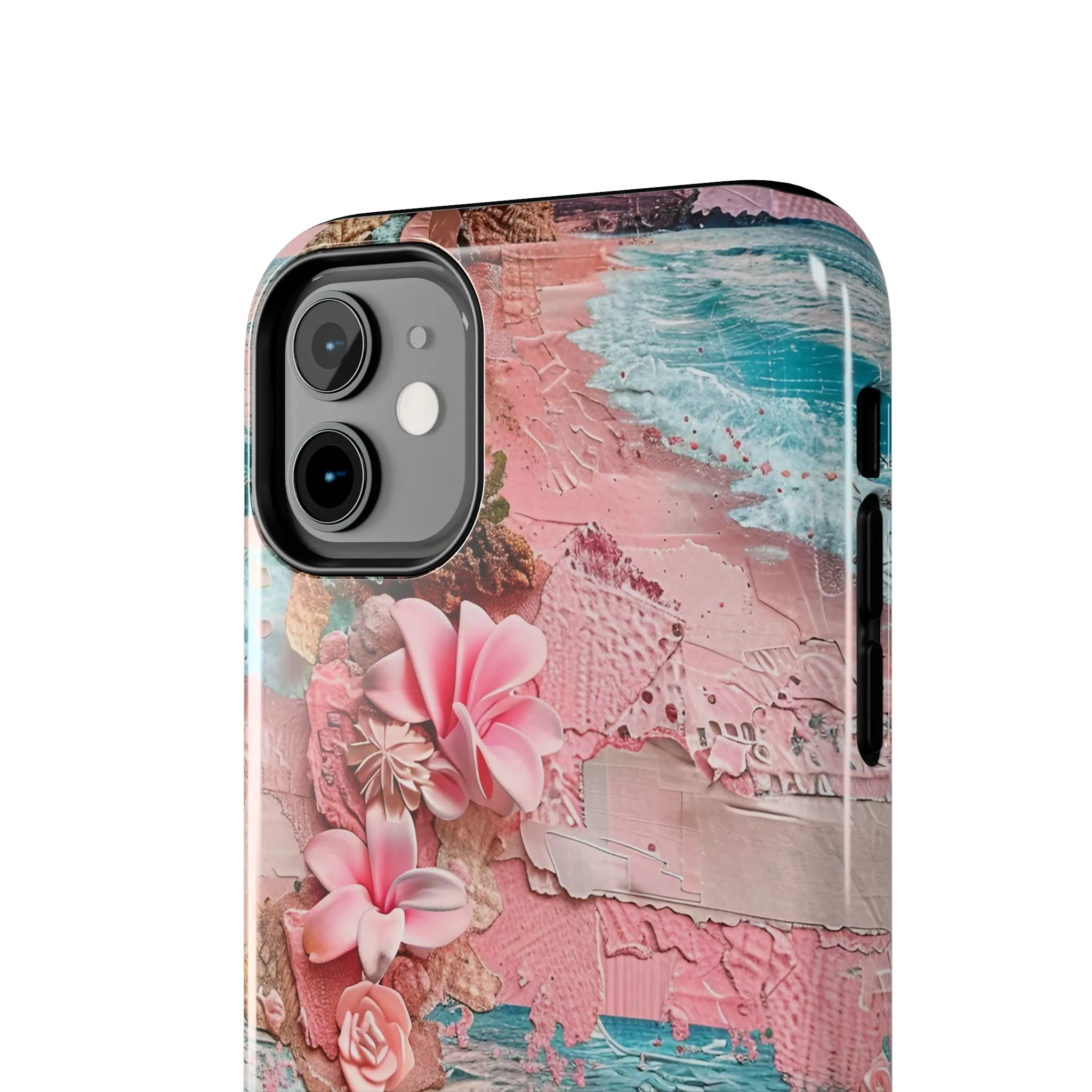 Pink Paradise Beach pattern iPhone Case, Aesthetic Phone Cover, Artsy 3D Design, Protective Phone Cover compatible with a large variety of iPhone models, Phone Case, Gift