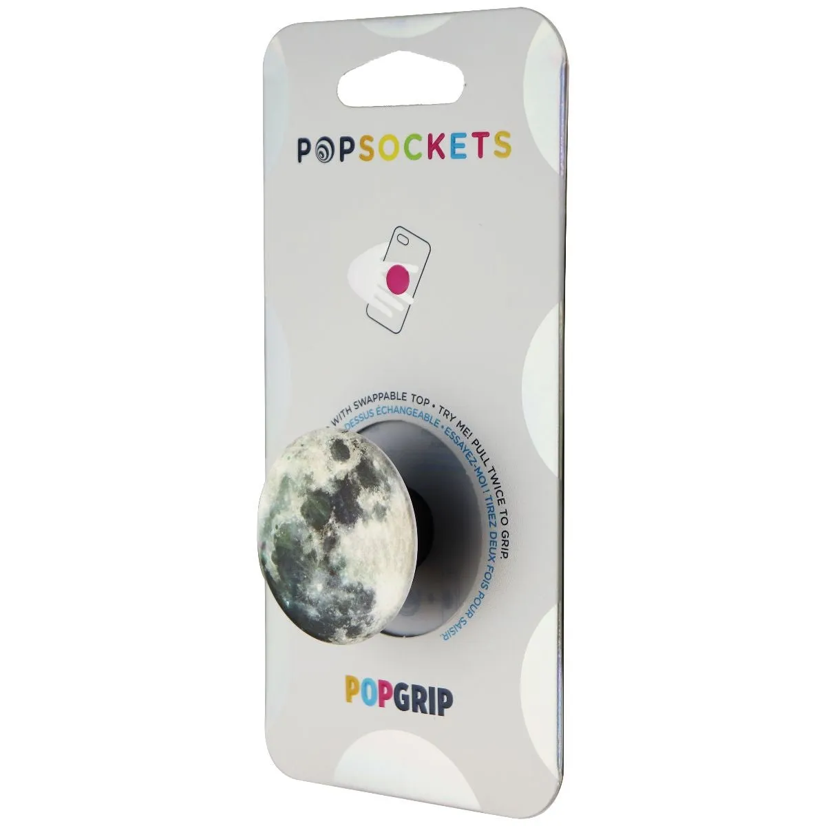 PopSockets: PopGrip with Swappable Top for Phones and Tablets - Moon