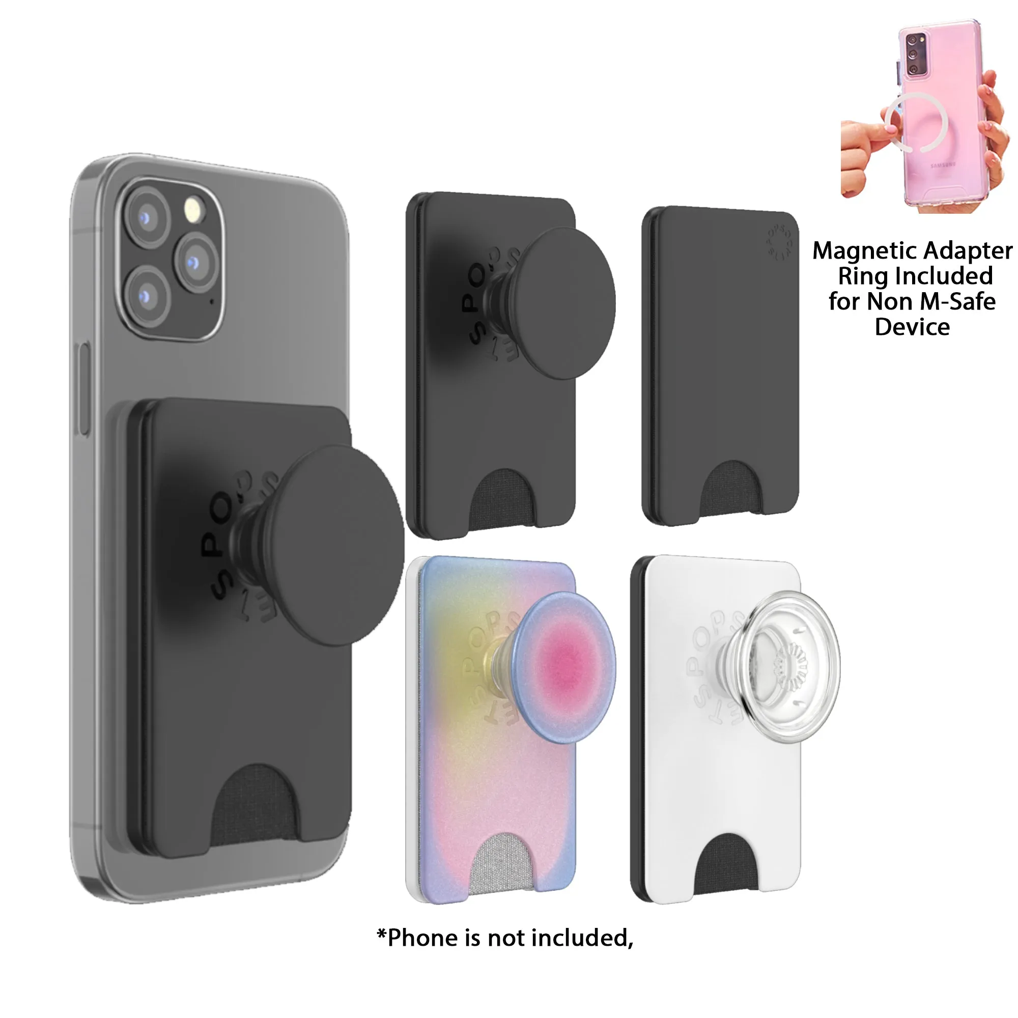 PopSockets PopWallet / PopWallet  MagSafe with Magnetic Adapter Ring