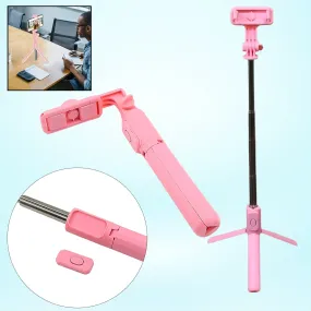 Portable Foldable Selfie Stick with Remote Control, 3-Axis Tripod Hand Stabilizer for Smartphones, TikTok Vlog YouTuber Video Recording (1 Pc)