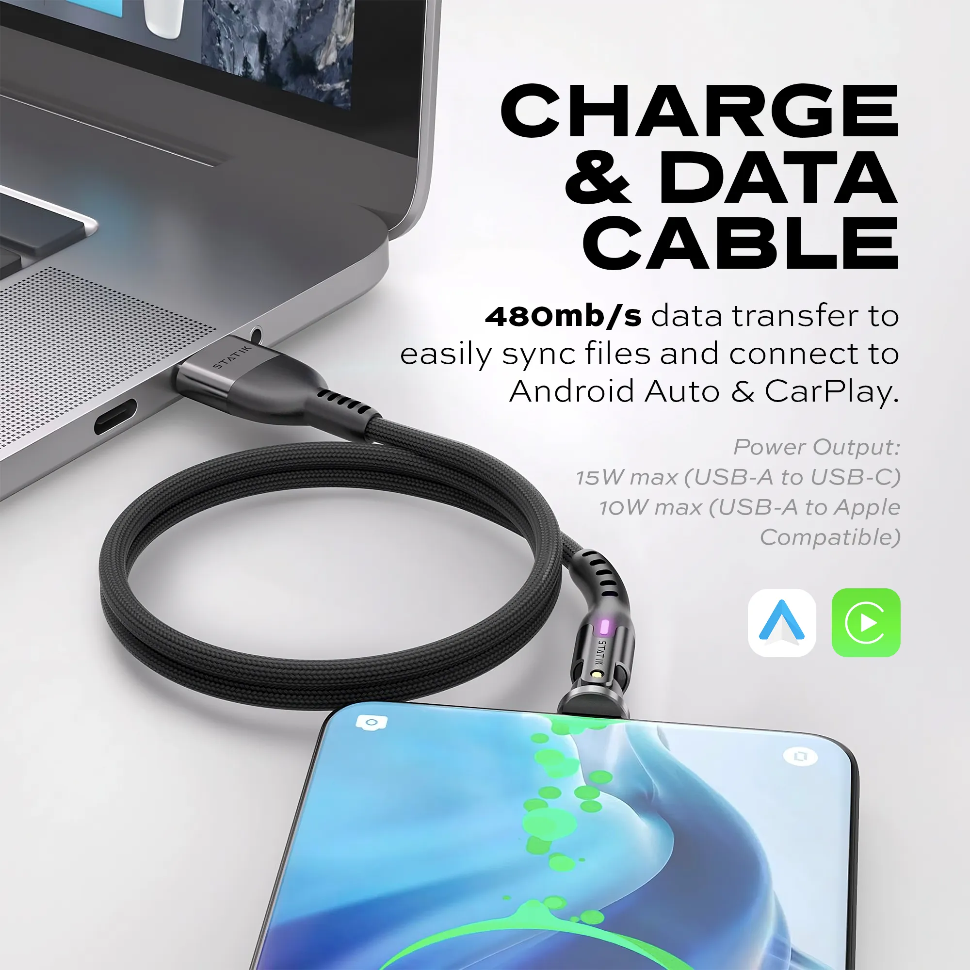 PowerPivot™ Cable | Charging & Data Transfer | Rotating Head