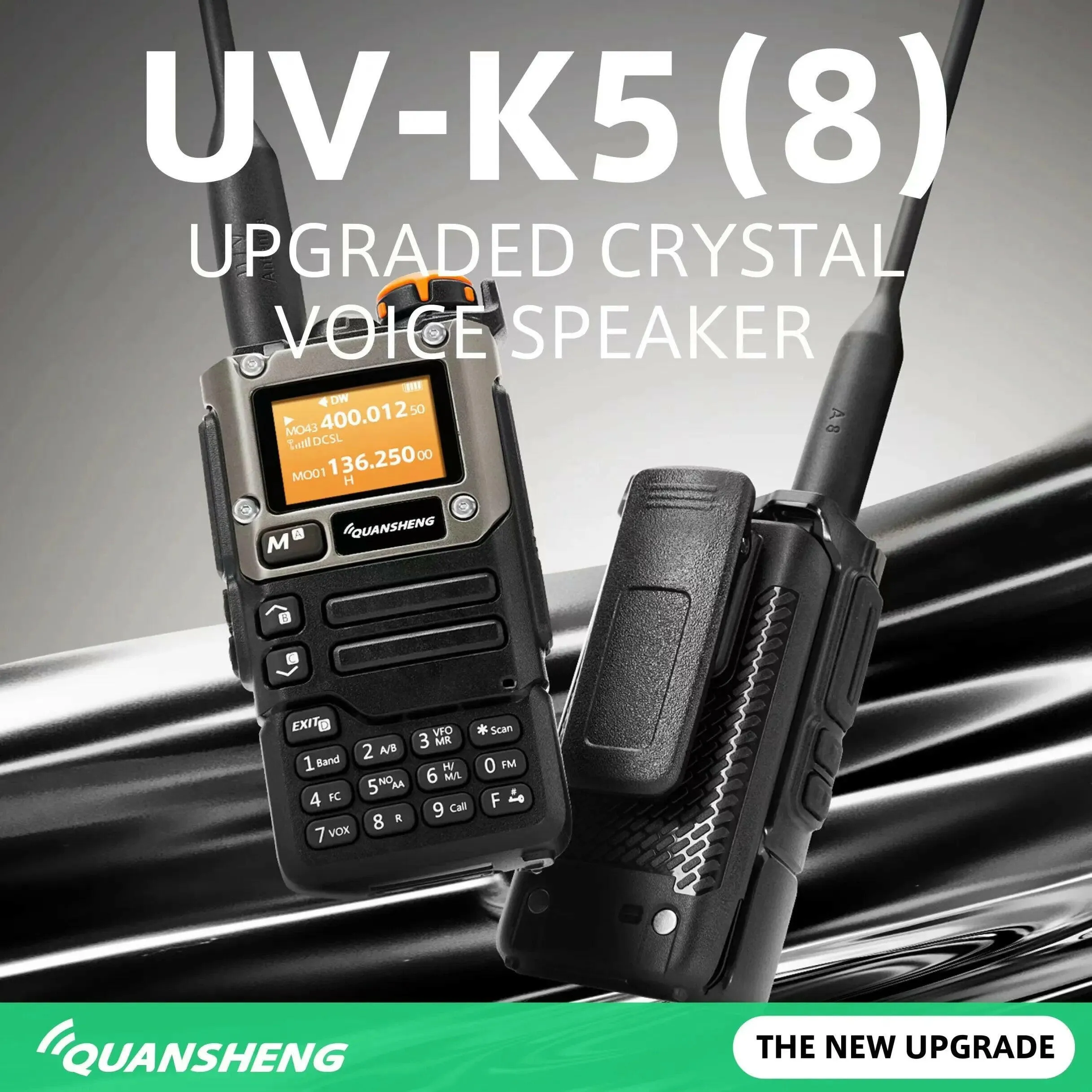 QUANSHENG  UV-K6 UV-K5(8) Walkie Talkie NOAA Weather Alert  Multi-Band Transmitting & Receiving AM/FM Aviation Band