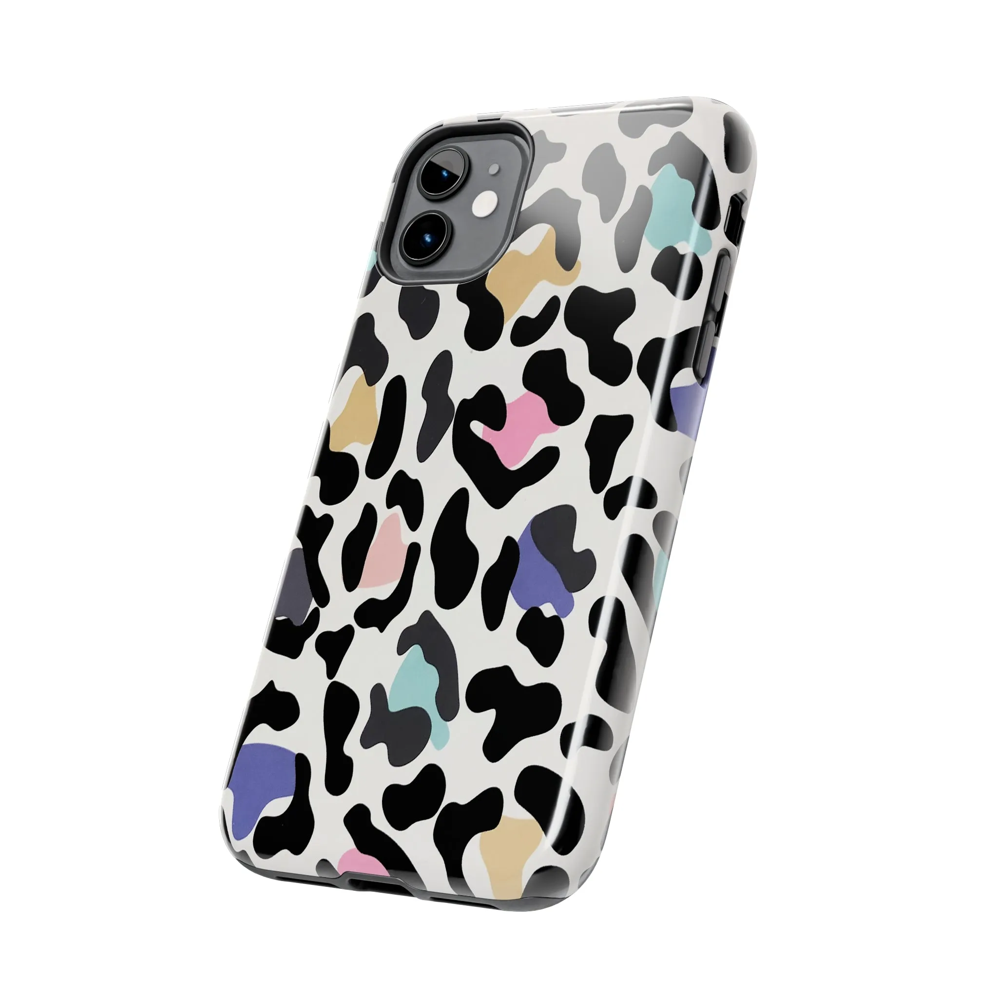 Rainbow Leopard Print design Tough Phone Case compatible with a large variety of iPhone models, Birthday Gift, Phone Case