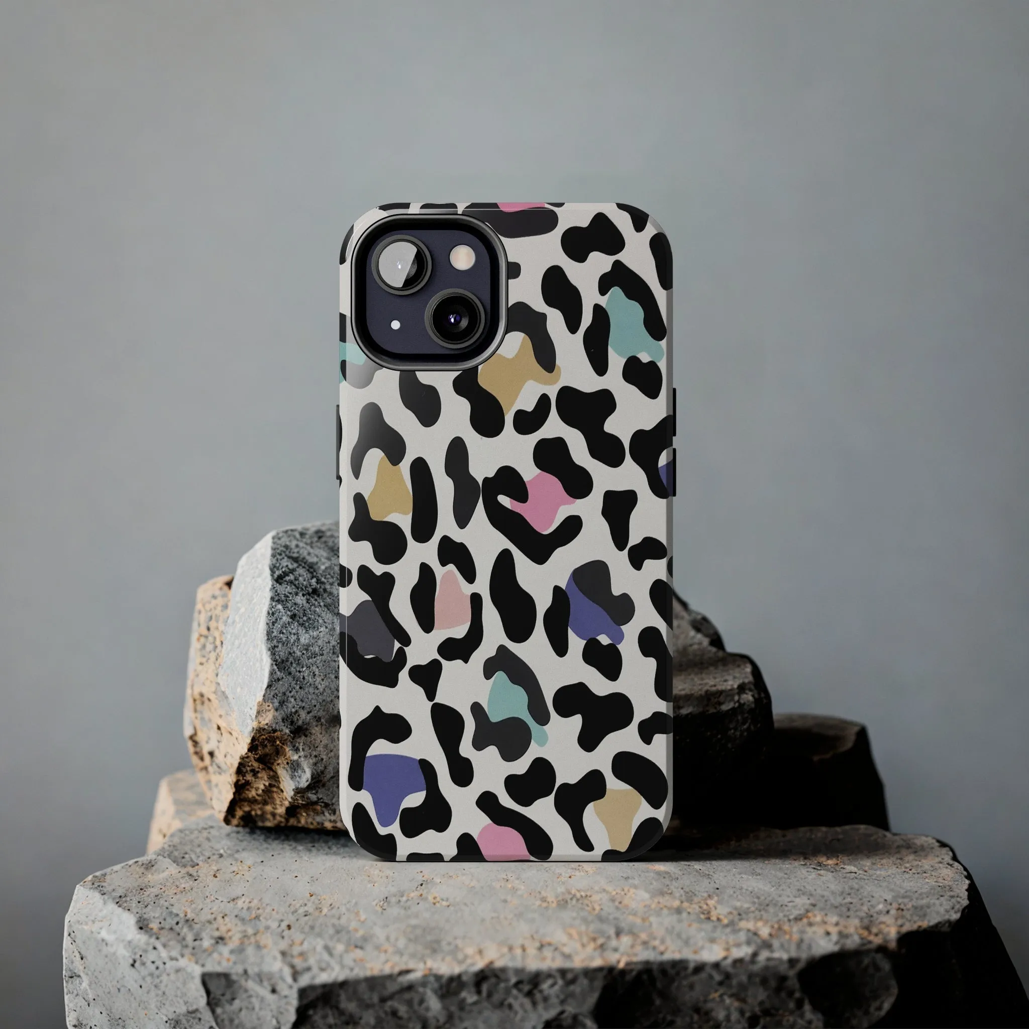 Rainbow Leopard Print design Tough Phone Case compatible with a large variety of iPhone models, Birthday Gift, Phone Case