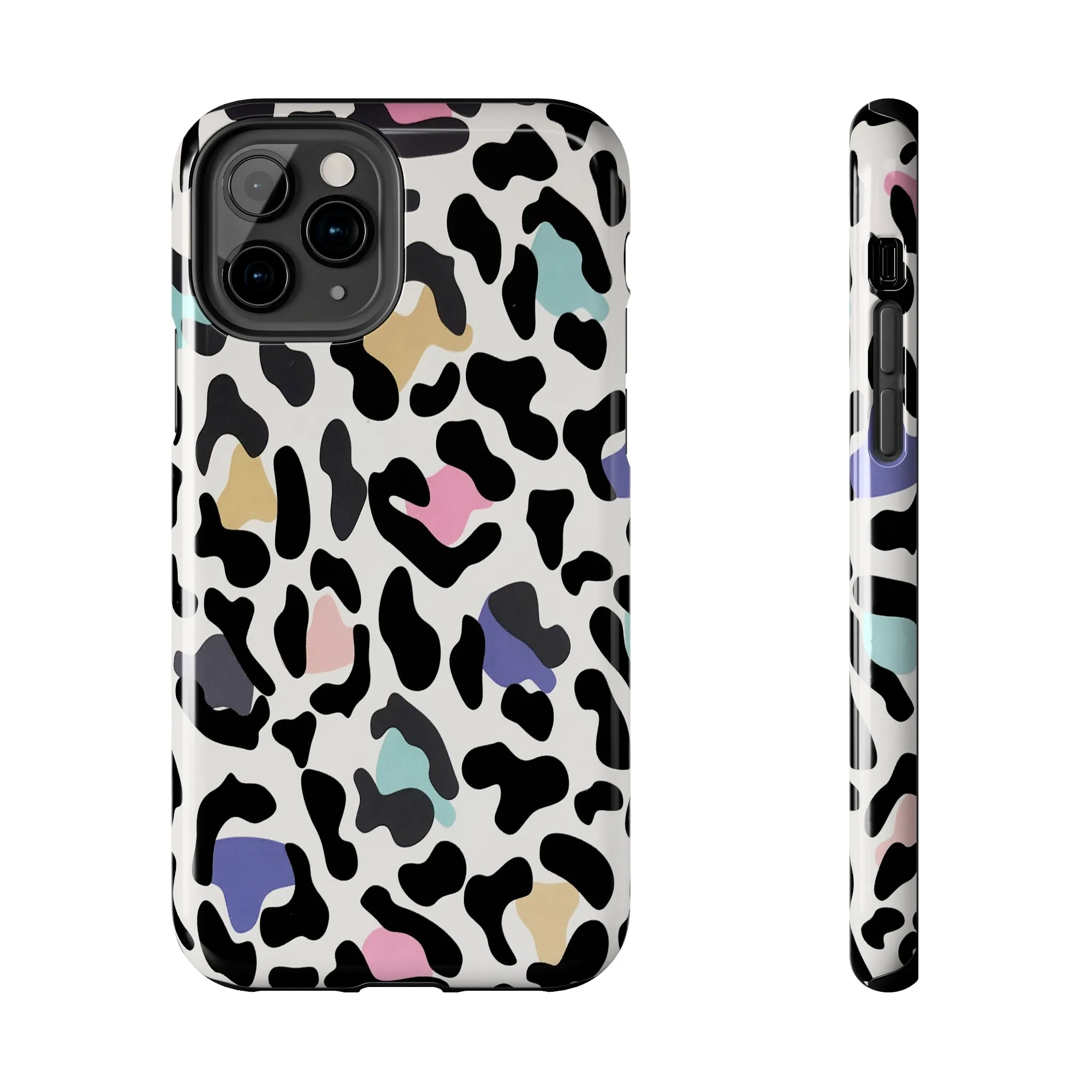 Rainbow Leopard Print design Tough Phone Case compatible with a large variety of iPhone models, Birthday Gift, Phone Case