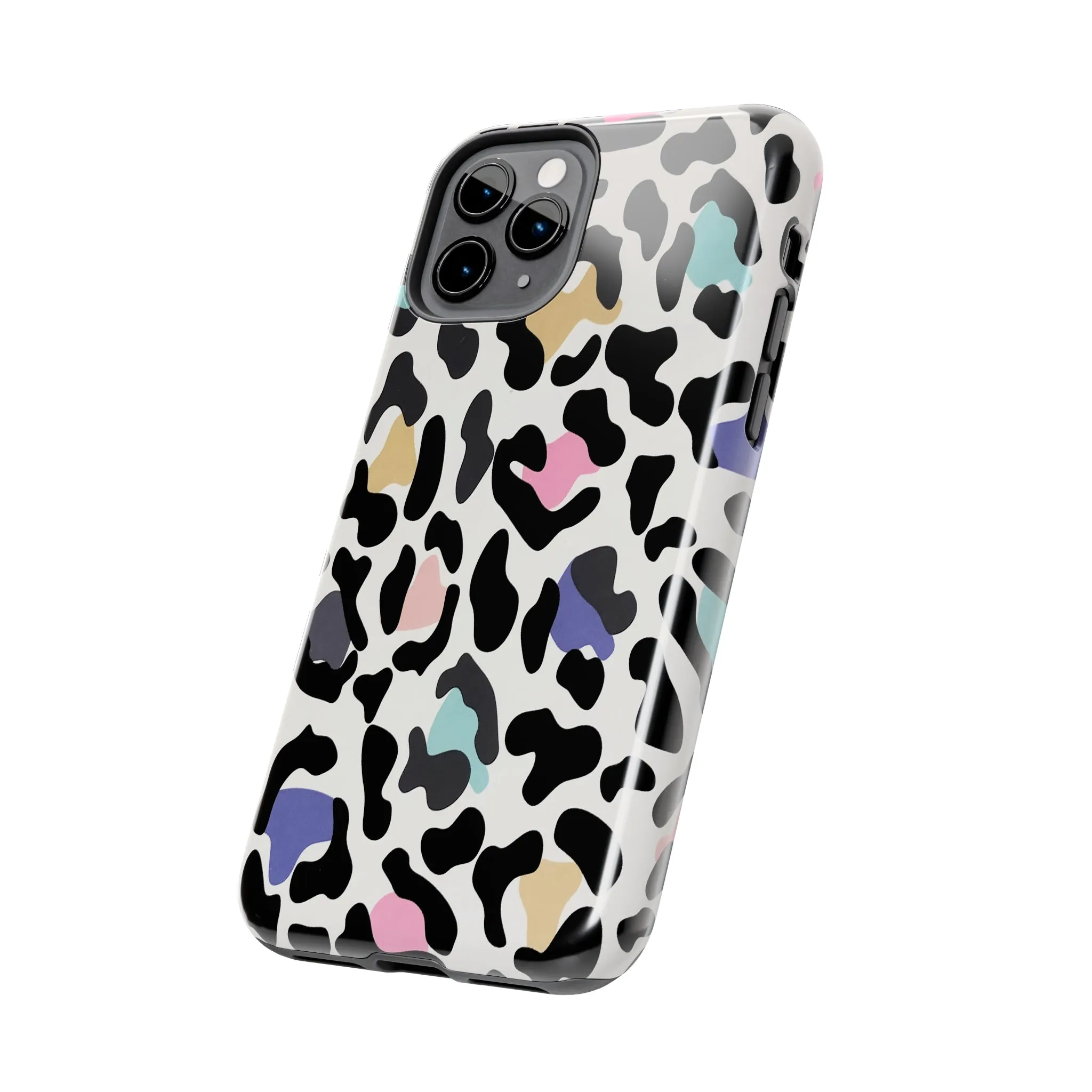 Rainbow Leopard Print design Tough Phone Case compatible with a large variety of iPhone models, Birthday Gift, Phone Case