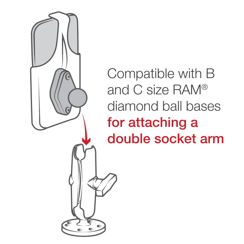 RAM® Form-Fit Cradle for Apple iPhone 12 mini & iPhone 13 mini