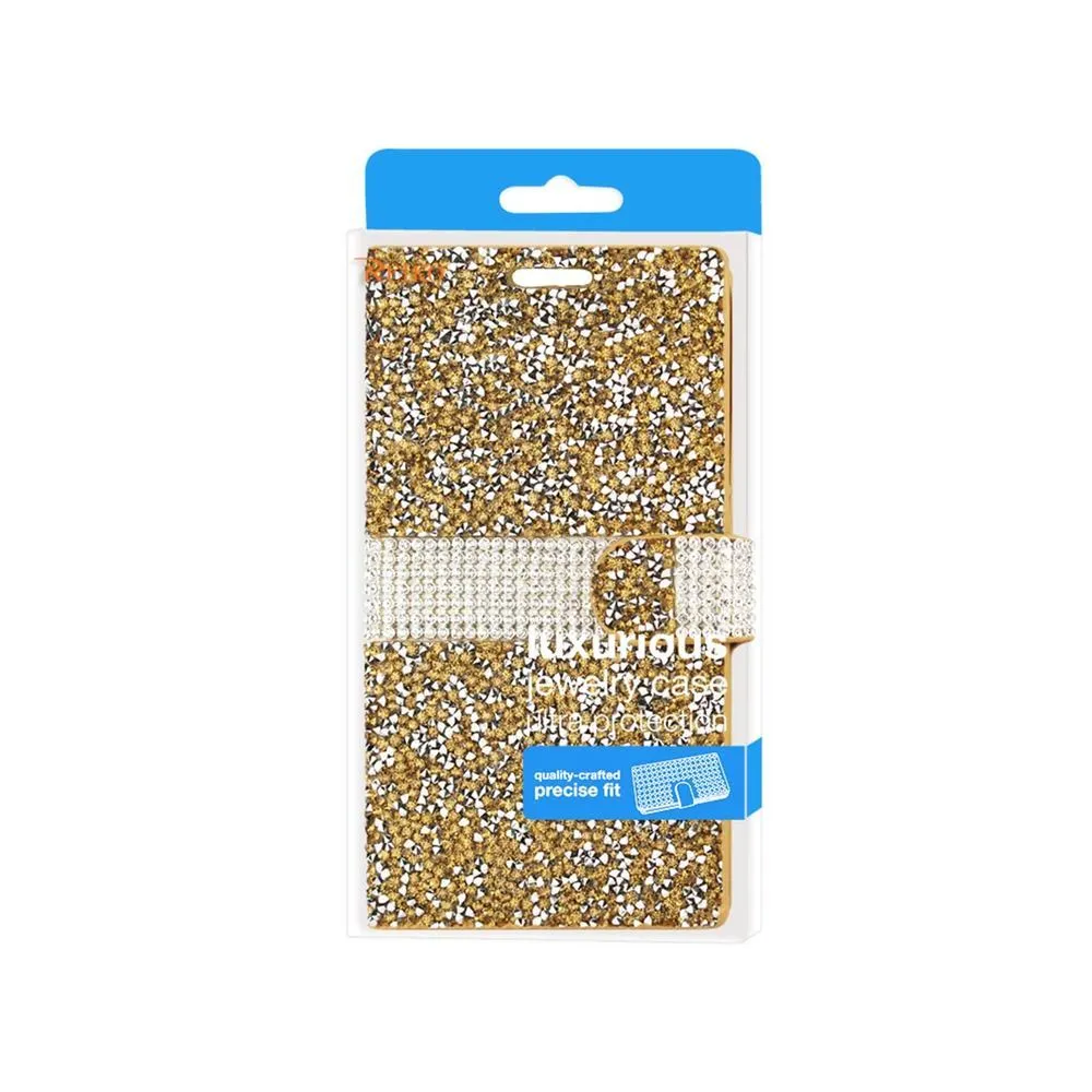 Reiko Bling Diamond Flip Case ZTE Zmax 2 Z958 Gold