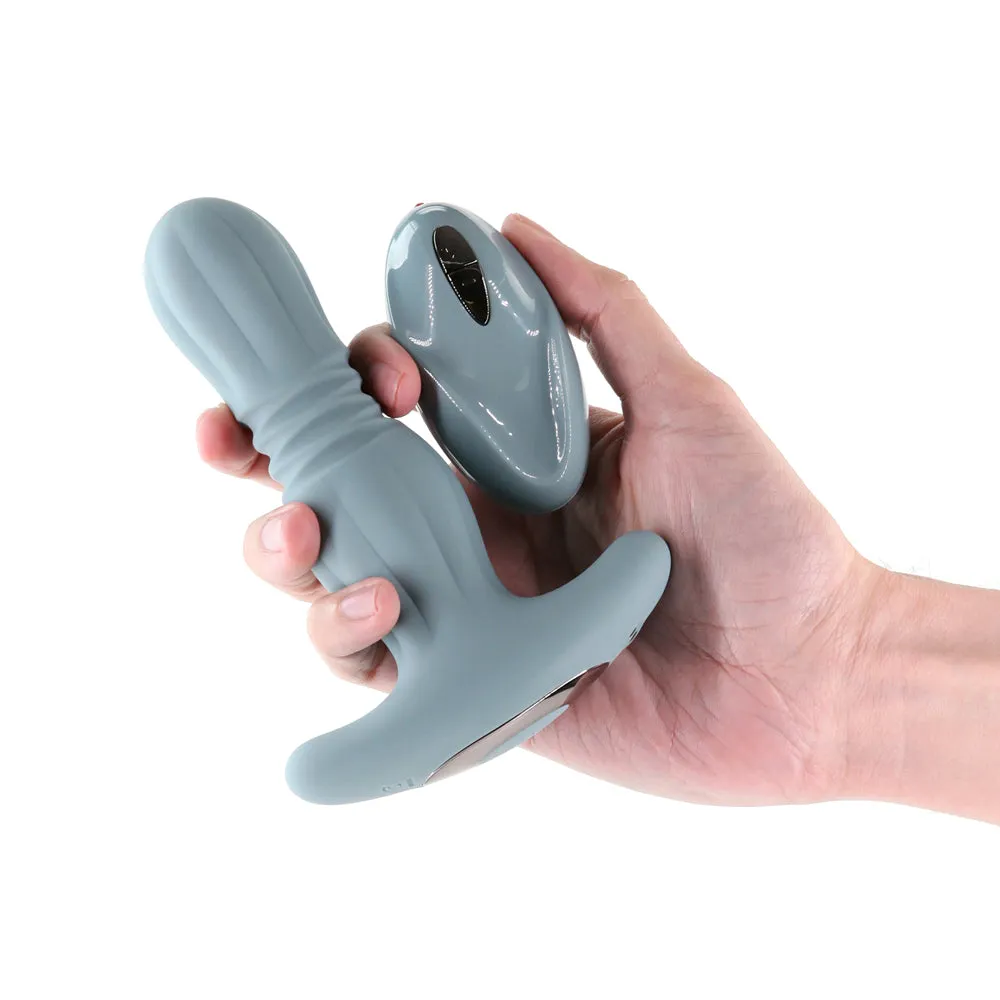 Renegade Gemini Thrusting Anal Plug with Remote Gray