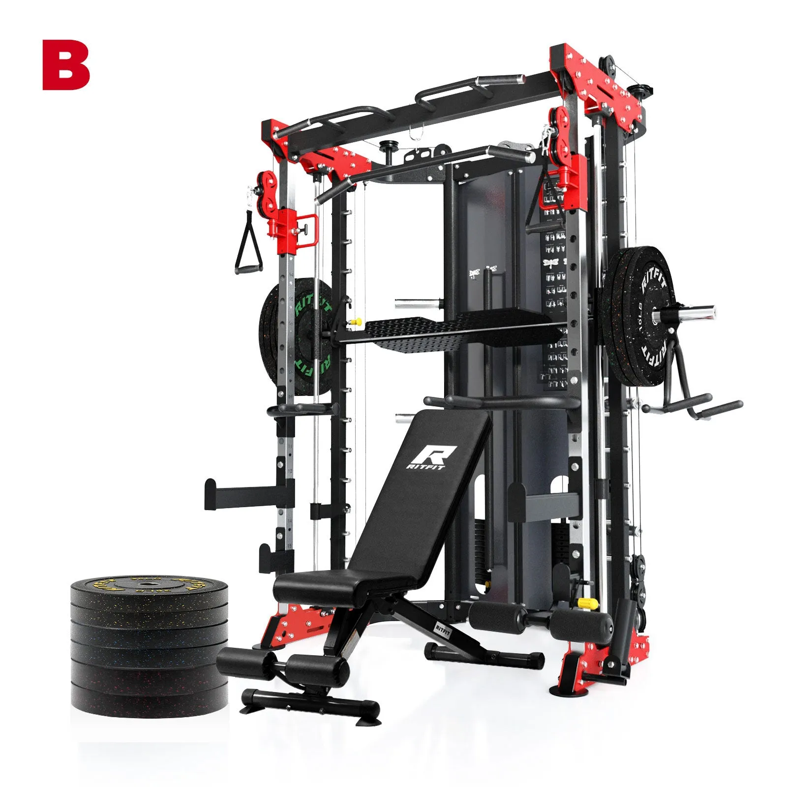 RitFit BPC05 Smith Machine Home Gym Package