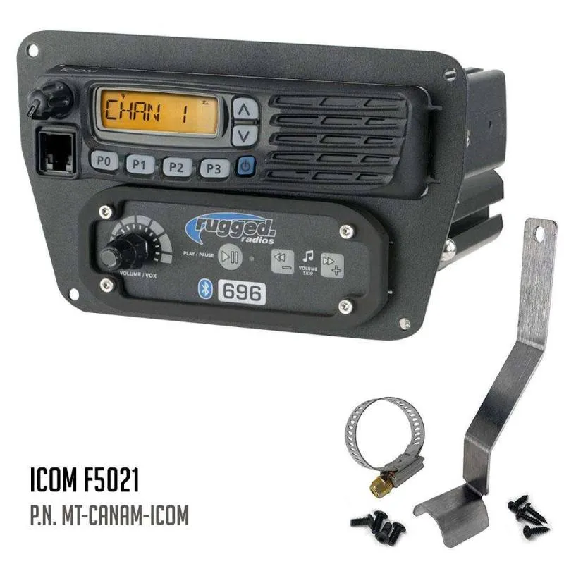 Rugged Radios Can-Am Commander Intercom and Radio Mount - Kenwood TK7360