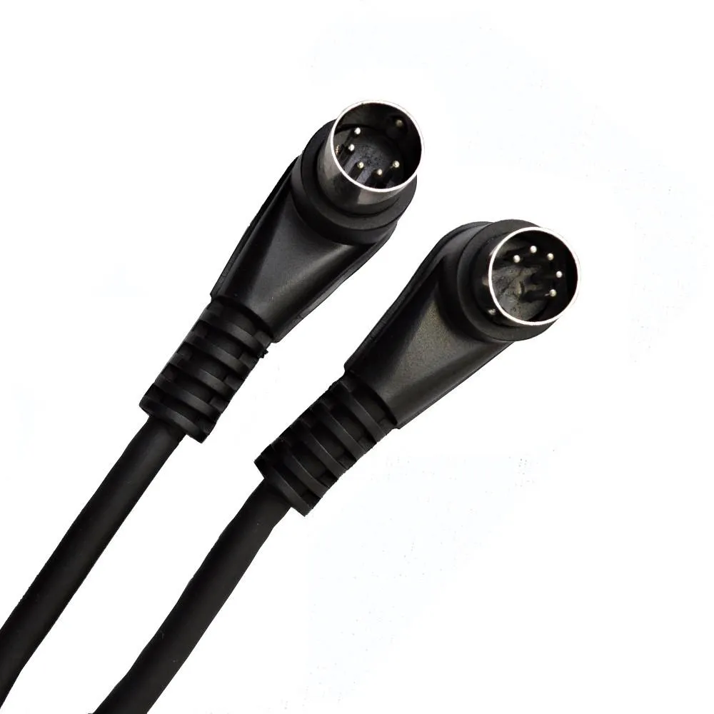 SAMIDI5R - MIDI Right Angle 5 Pin Data Cable - 5 Feet (2 Pack)