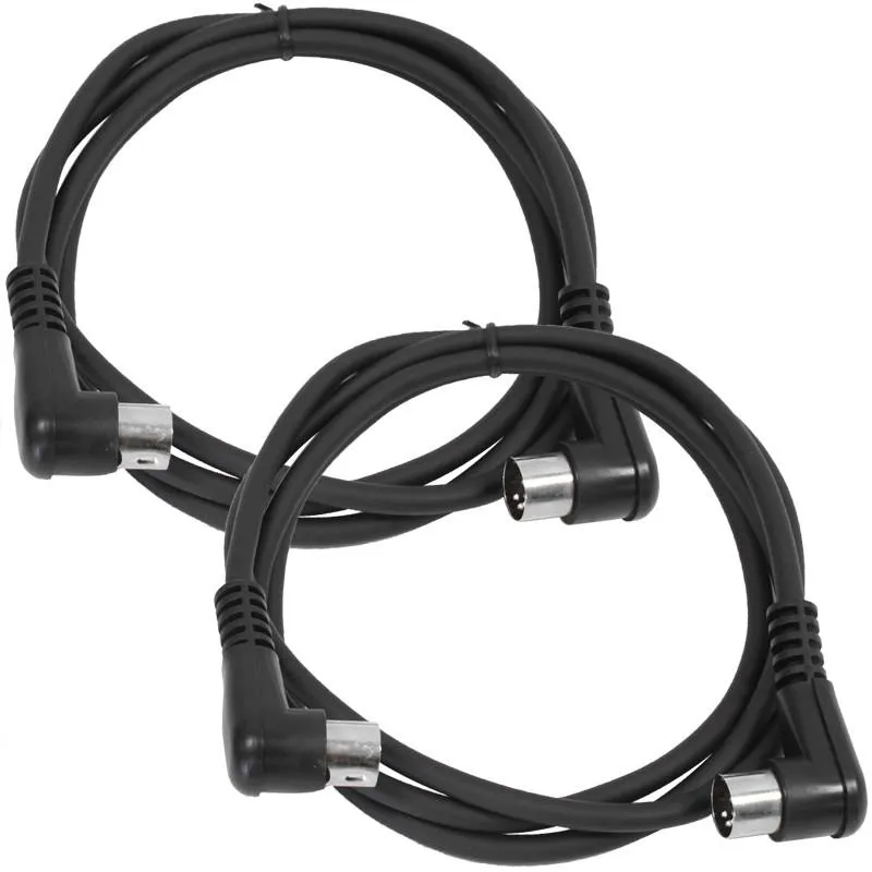 SAMIDI5R - MIDI Right Angle 5 Pin Data Cable - 5 Feet (2 Pack)