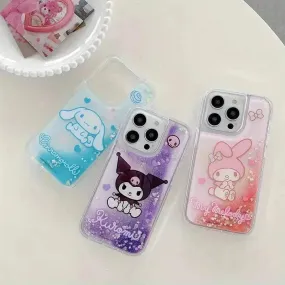 Sanrio Kuromi Melody Glitter Phone Case (For iPhones)